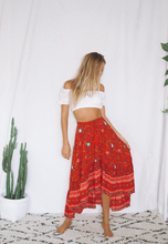 Load image into Gallery viewer, Red Festoon Frill Skirt