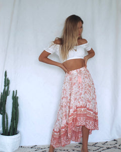 Pink Delilah Frill Skirt
